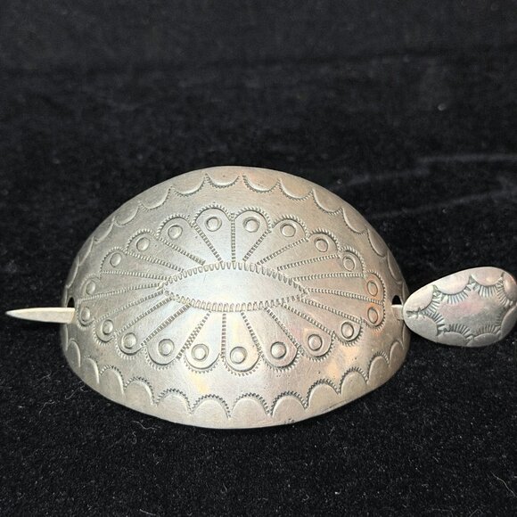 Native American Navajo sterling 925 silver Hair BARRETTE hair pin SS254 main image 4